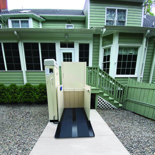 VPL Wheelchair Lifts are Vertical Platforms for mobile home porch