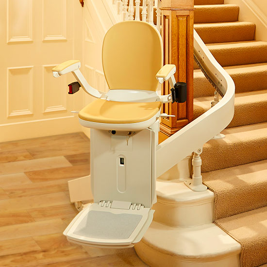 We have the best selection and prices of Custom Curved Home-Residential Stair Lifts by Bruno and Acorn