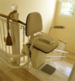 Curved Stairlifts Los Angeles PrecareionStairLifts Stair Lifts Hawle Elite LA StairLift Curved chair lift